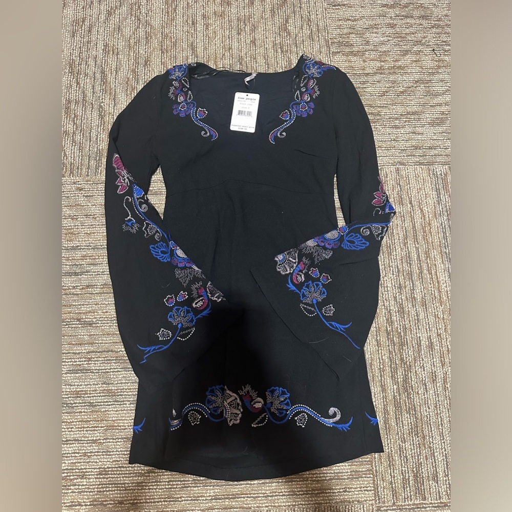Free People Black Comb Dress